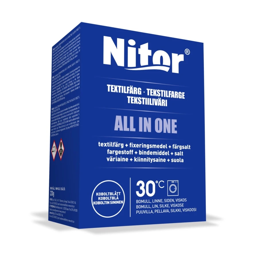 Nitor All In One 230 G Koboltin Sininen Tekstiiliväri 1 Nitor All In One 230 G Koboltin Sininen Tekstiiliväri