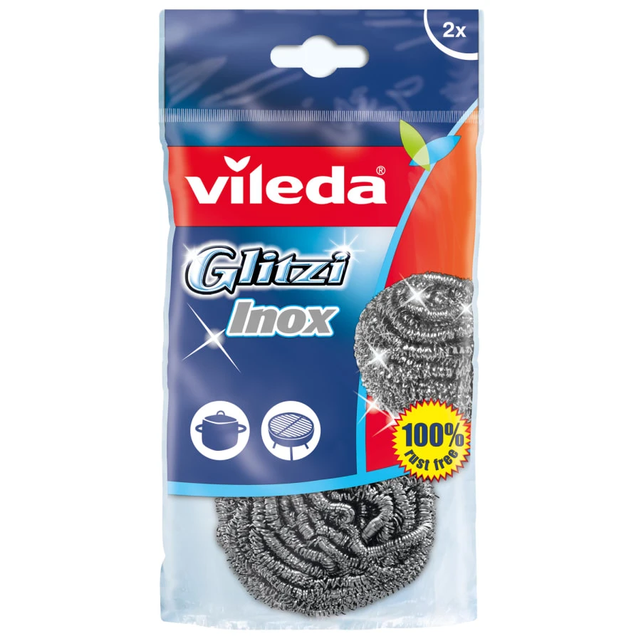 Vileda Glitzi Inox 2 Kpl Teräshankaussieni 1 Vileda Glitzi Inox 2 Kpl Teräshankaussieni