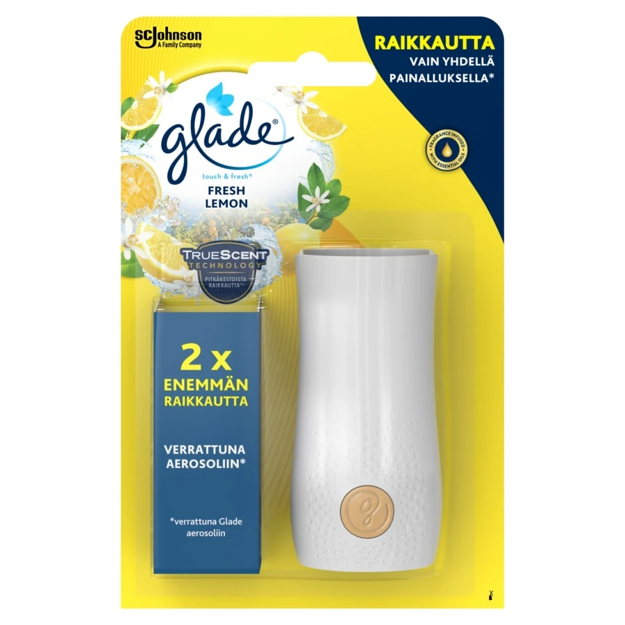 Glade® Glade Touch&Fresh 10 Ml Fresh Lemon Ilmanraikastinpidike 1 Glade® Glade Touch&Fresh 10 Ml Fresh Lemon Ilmanraikastinpidike