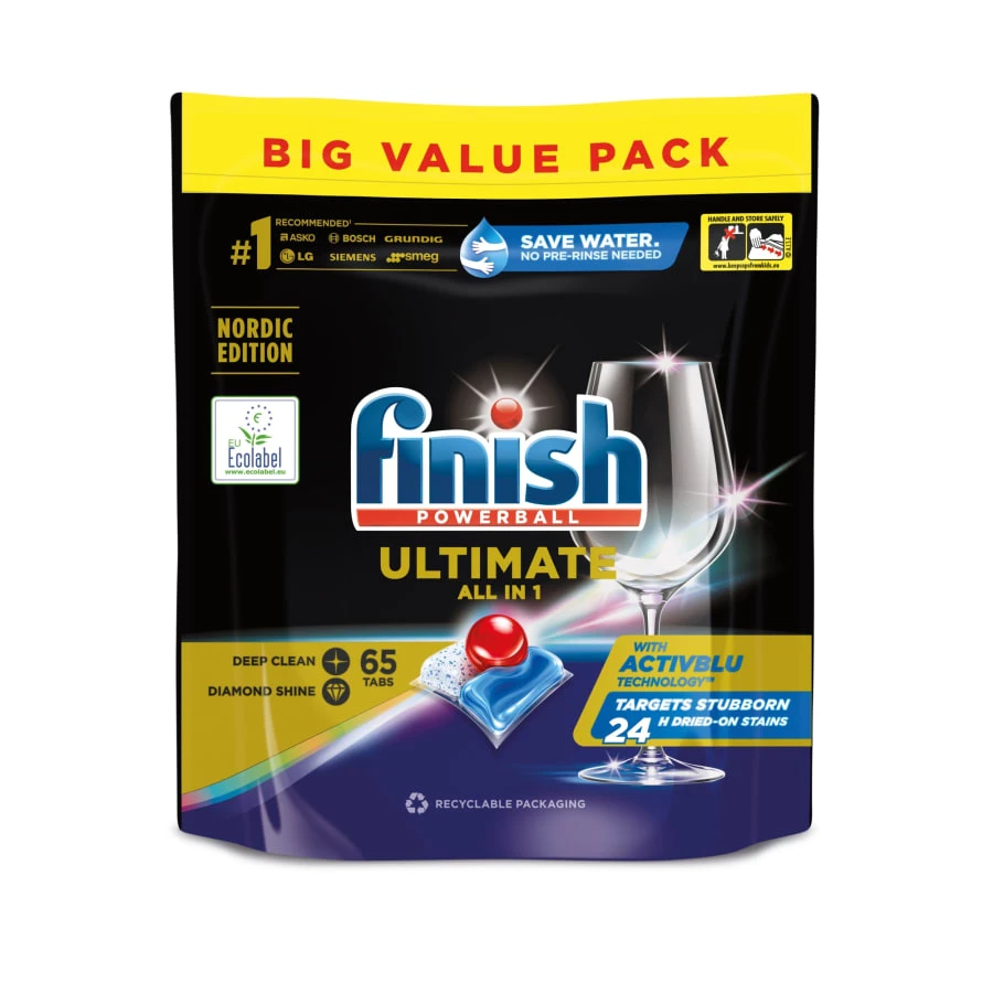 Finish Ultimate All-In-One 65 Tab Konetiskitabletti 1 Finish Ultimate All-In-One 65 Tab Konetiskitabletti