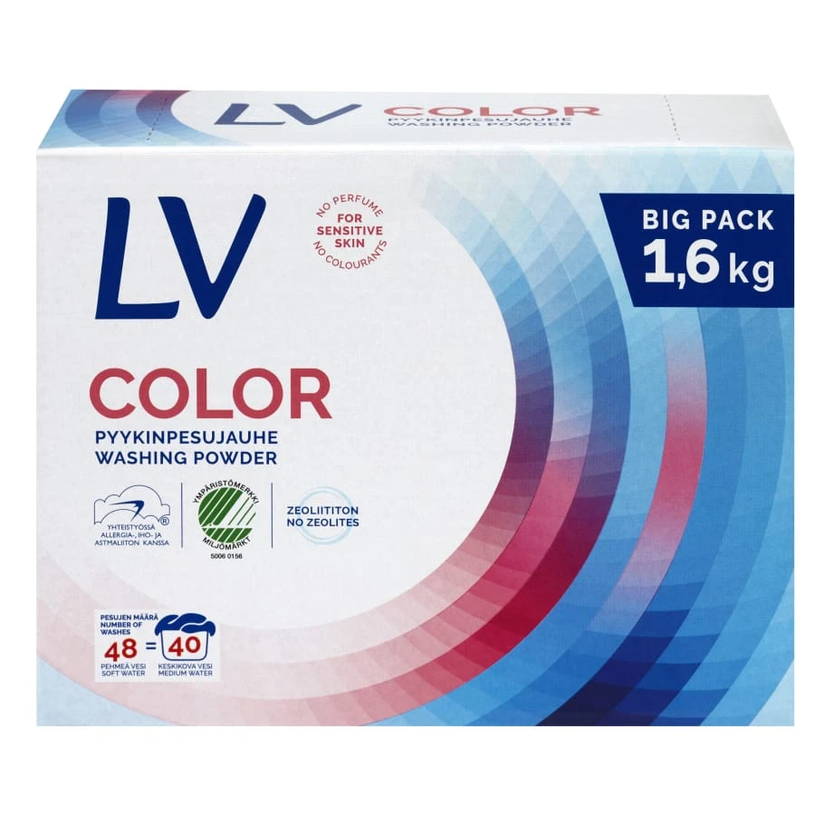 LV Color 1,6 Kg Pesujauhetiiviste 1 LV Color 1,6 Kg Pesujauhetiiviste