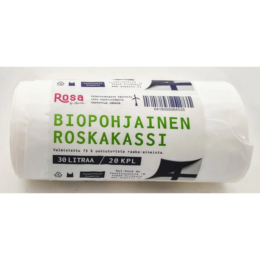 Rosa 30 L Valkoinen 20 Kpl Biopohjainen Roskakassi 1 Rosa 30 L Valkoinen 20 Kpl Biopohjainen Roskakassi