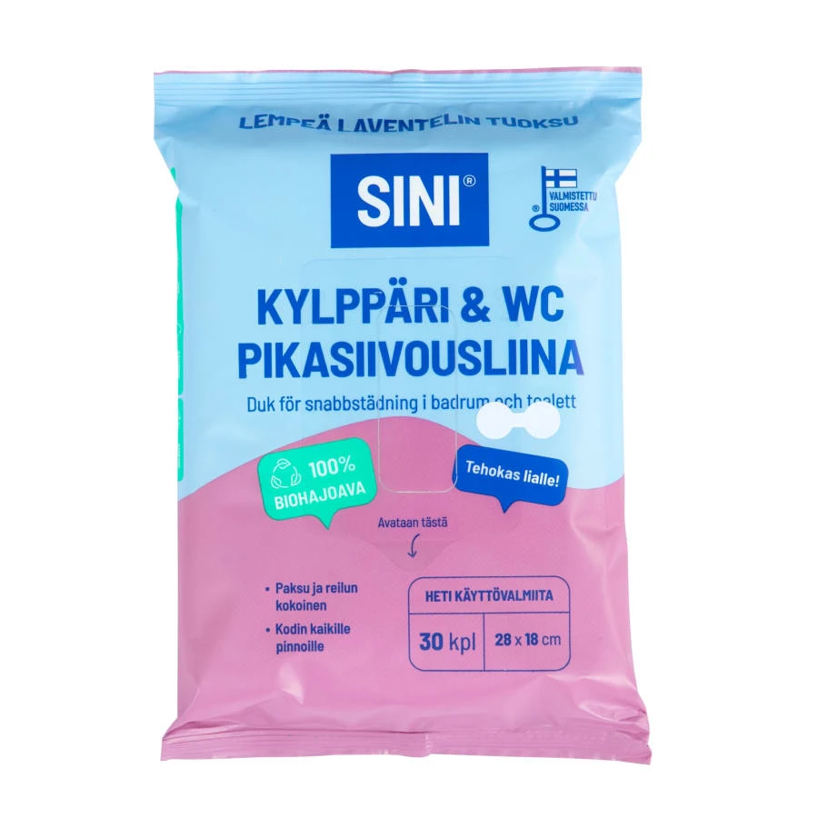 Sini Kylppäri & WC Pikasiivousliina 30 Kpl 1 Sini Kylppäri & WC Pikasiivousliina 30 Kpl