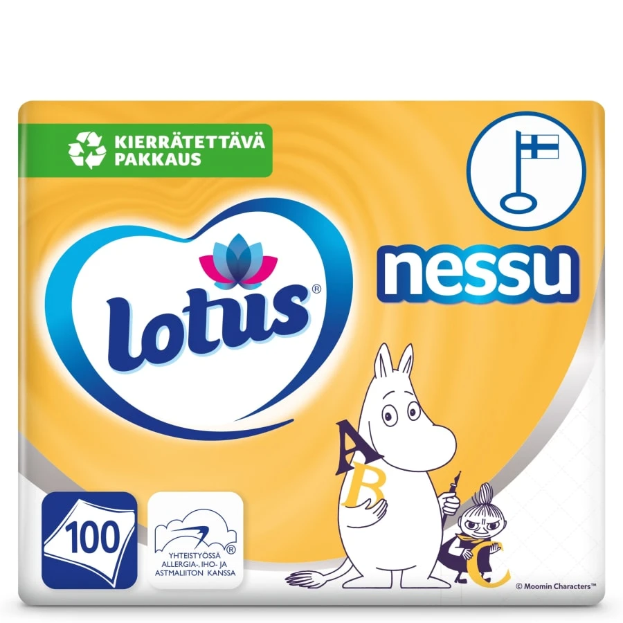 Lotus Nessu Muumi 100 Kpl Nenäliina 1 Lotus Nessu Muumi 100 Kpl Nenäliina