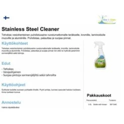 Blue & Green Stainless Steel Cleaner 0,5L Rosterin Puhdistusaine 3 Blue & Green Stainless Steel Cleaner 0,5L Rosterin Puhdistusaine -Siivous- Ja Kodinhoitopalvelut 7340034109182 2