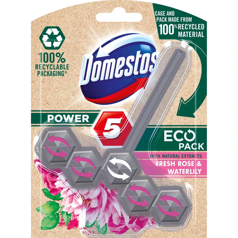 Domestos Power5 Rose & Waterlily WC-raikastin 1 Domestos Power5 Rose & Waterlily WC-raikastin