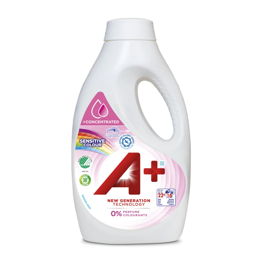 A+ Sensitive Color 880 Ml Pyykinpesuneste 1 A+ Sensitive Color 880 Ml Pyykinpesuneste