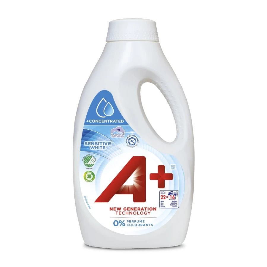 A+ Sensitive White 880 Ml Pyykinpesuneste 1 A+ Sensitive White 880 Ml Pyykinpesuneste