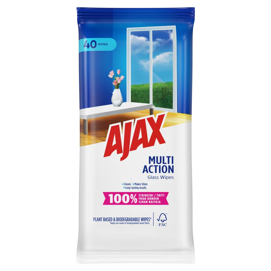 Ajax® Ajax Multi Action 40 Kpl Lasinpuhdistusliina 2 Ajax® Ajax Multi Action 40 Kpl Lasinpuhdistusliina - Image 2