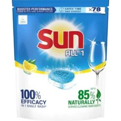 SUN® Sun All-in-1 Lemon 78 tab Konetiskitabletti